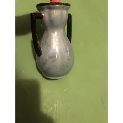 Blue Vase With Black Handles