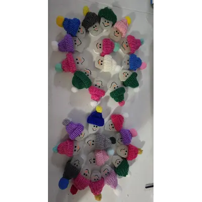 Ass't Seaglass Snowman Magnet set 3