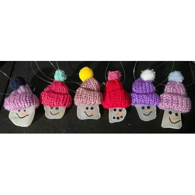 Ass't Seaglass Snowman Hanging