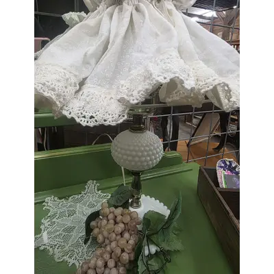 Antique Milk Glass Lamp