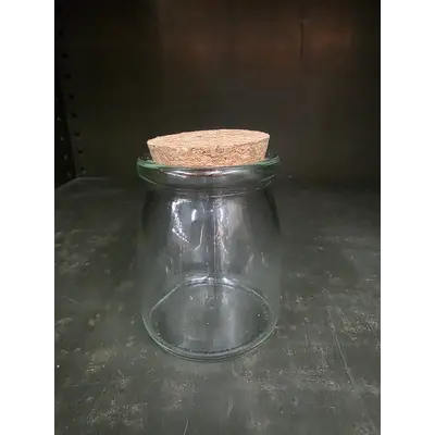 Small Glass Jar with Cork Lid