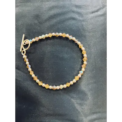 Bracelet gold filled, Swarovski crystals