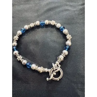 Bracelet sterling silver and Swarovski crystals