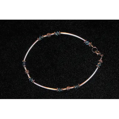 Bracelet sterling silver, Swarovski crystals