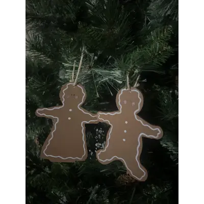 Gingerbread wooden ornament