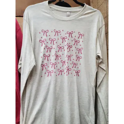 Bows long sleeve tee- medium
