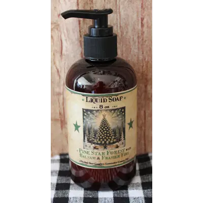 200 Christmas Tree-Pine Star Forest-Herbal Star Candle 8 oz Soap