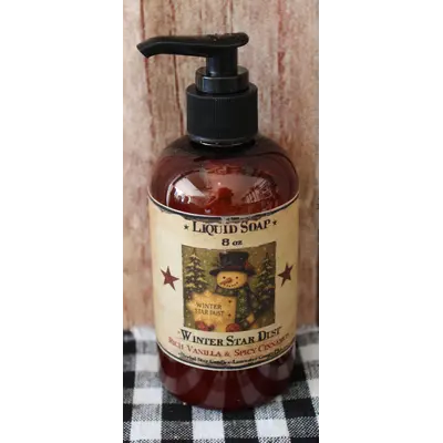 201 Snowman-Winter Star Dust-Vanilla&Cinnamon-Herbal Star Candle 8 oz Soap