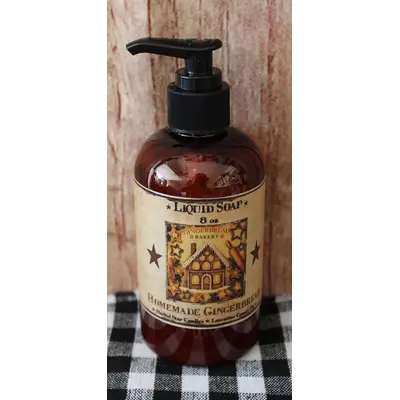 203 Gingerbread House-Homemade Gingerbread-Herbal Star Candle 8 oz Soap