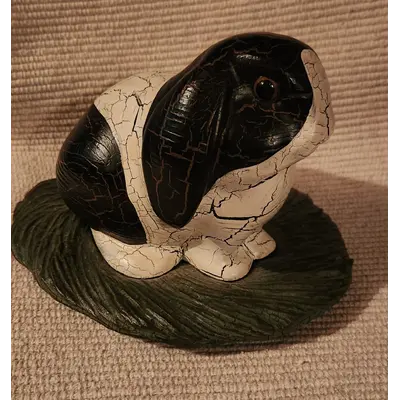 Black & white  rabbit figure