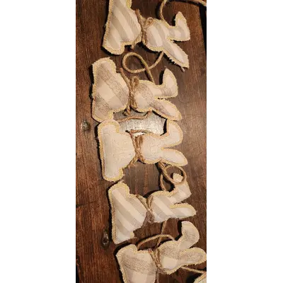 6 ft bunny burlap garland