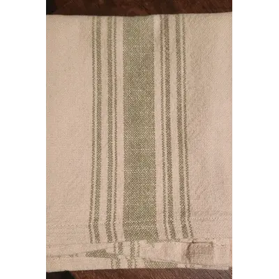 Cotton towel w/ green stripe