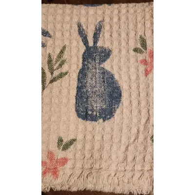 Blue rabbit kitchen towel