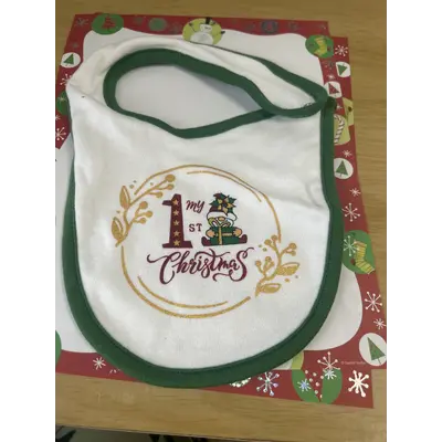 1st christmas bib
