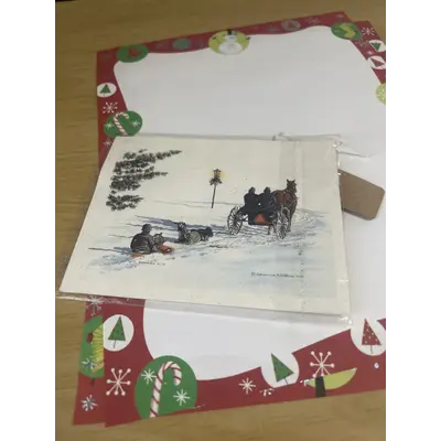 2 vintage postcards by artist edmund collens