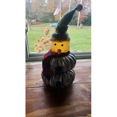 Jar Lid Snowman w/ lighted head