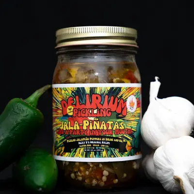 JalaPinatas - pickled jalapeno peppers in brine and oil. Low-calorie, vegan and gluten-free.