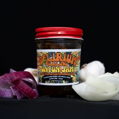 Unyun Jam -  made from onions and special spices. Gluten free and vegan.