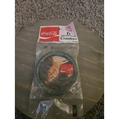 1983 coca cola tin metal coasters