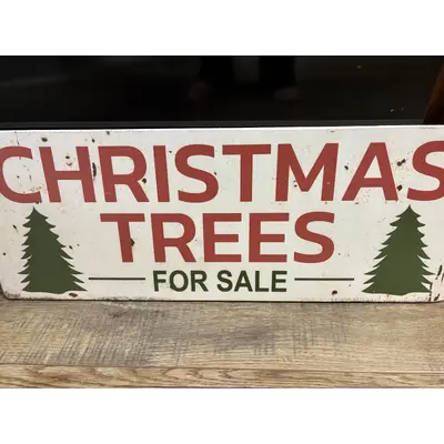Wood Christmas tree sign
