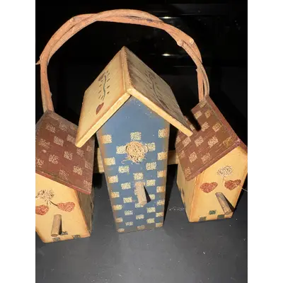 Small wood painted birdhouses