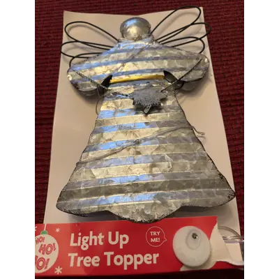 Light Up tin Angel tree topper