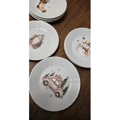 Schonwald Germany Porcelain Plate w Winter Scene Assorted