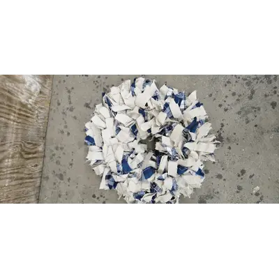 Drop Cloth Blue Flannel Plaid 16" Wreath