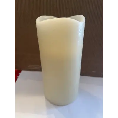 Cream Pillar Candle Timer