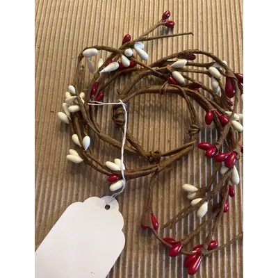 White and Red Berry Ring