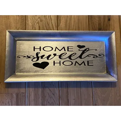 Home Sweet Home Tray - Black