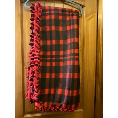 Fleece blanket Red and Black Buffalo Plaid
