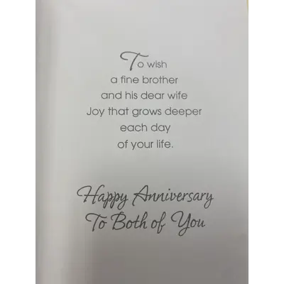 Wedding anniversary- for brother and his wife