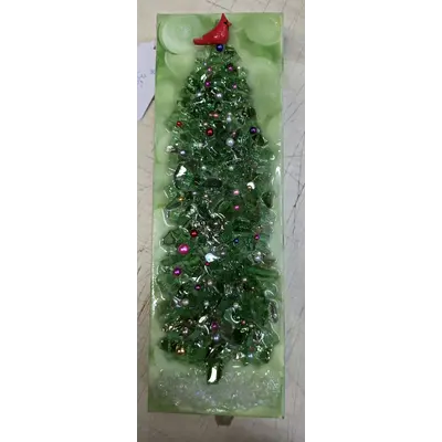 4x12 green christmas tree with sawtooth hanger