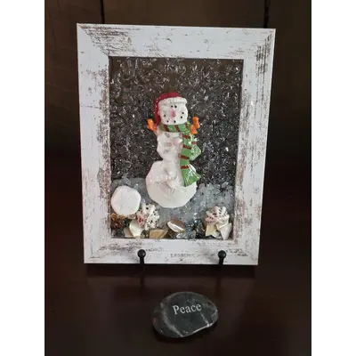 5x7 Sand dollar snowman