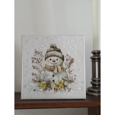 6x6 Neutral Snowman shelf sitter