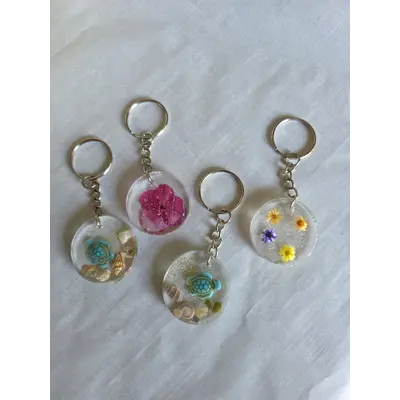 Resin keychain- turtles