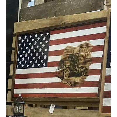 Large Flag with Semi