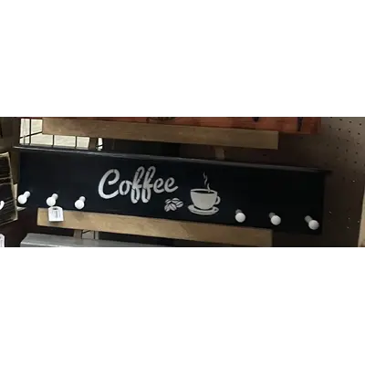 Coat rack with shelf: black coffee
