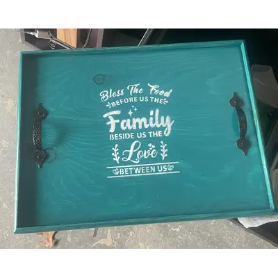 Serving tray: bless the food before us