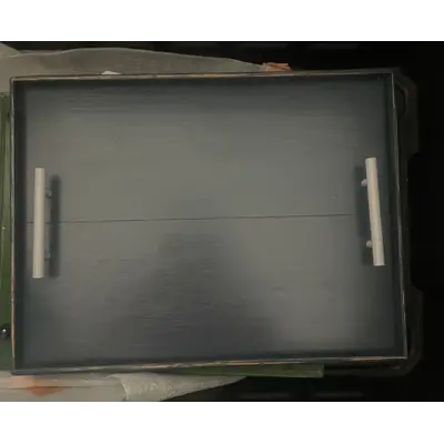 Serving tray: plain blue grey