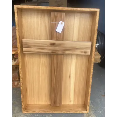 Large cross box natural with lights