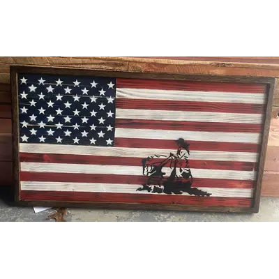 Large flag: reining horse