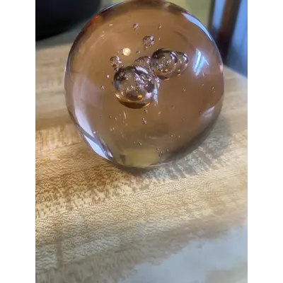 Bubble glass art paperweight