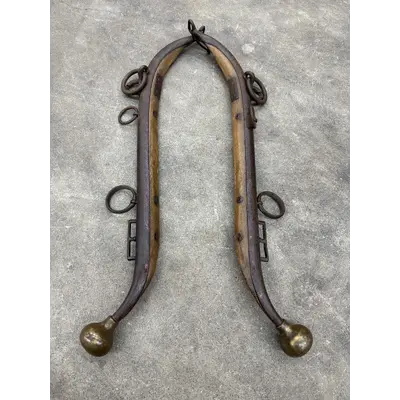 Horse Hames wooden brass ball end yoke