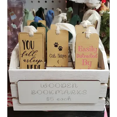Bookmark, Wooden, Assorted Styles $5 each