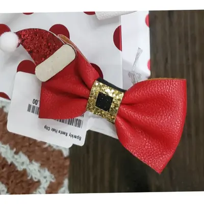 Sparkly Santa Hair Clip