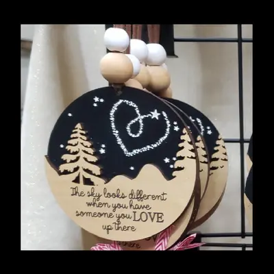 Sky Memorial Ornament, Heart