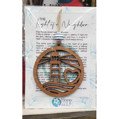 Neighbor Lighthouse, Story Ornament, Keepsake Gift