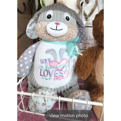 Bunny Embroidered Stuffed Animal Some Bunny Loves Me